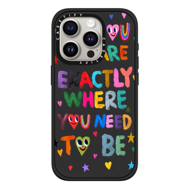 I Scream Colour x CASETiFY iPhone 15 Pro ケース マットブラック インパクトケース MagSafe対応 You are exactly where you need to be