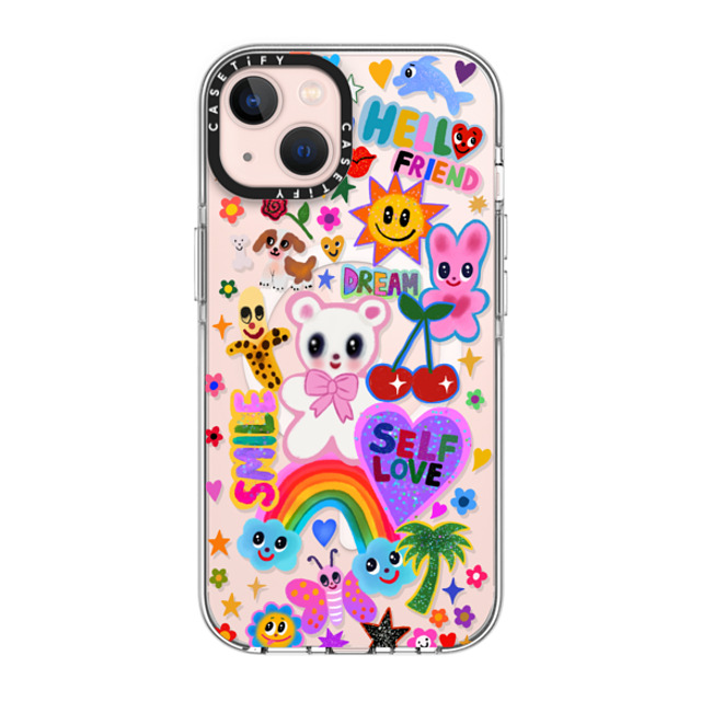 I Scream Colour x CASETiFY iPhone 13 ケース クリア クリア ケース MagSafe対応 ステッカー