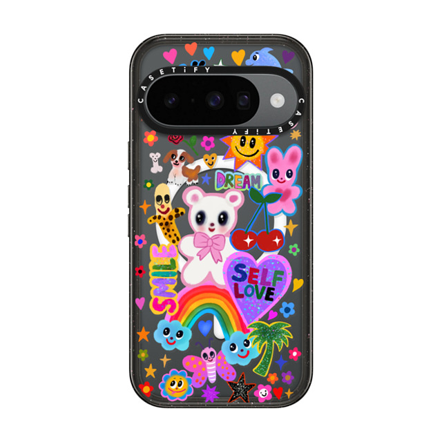 I Scream Colour x CASETiFY Pixel 10 ケース Sticker,Summer ブラック Impact Magnetic Case ステッカー