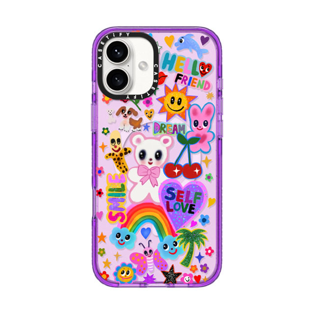 I Scream Colour x CASETiFY iPhone 16 Plus Case パープル Impact Case MagSafe Compatible ステッカー I Scream Colour x CASETiFY iPhone 16 Plus Case パープル Impact Case MagSafe Compatible ステッカー