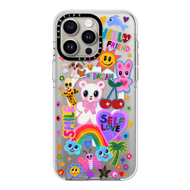 I Scream Colour x CASETiFY iPhone 15 Pro Max ケース クリア クリア ケース MagSafe対応 ステッカー