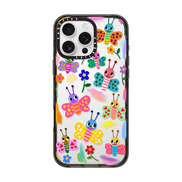 I Scream Colour x CASETiFY iPhone 16 Pro Max Case Floral,Butterfly Black Impact Case Butterflies Mother's Day I Scream Colour x CASETiFY iPhone 16 Pro Max Case Floral,Butterfly Black Impact Case Butterflies Mother's Day