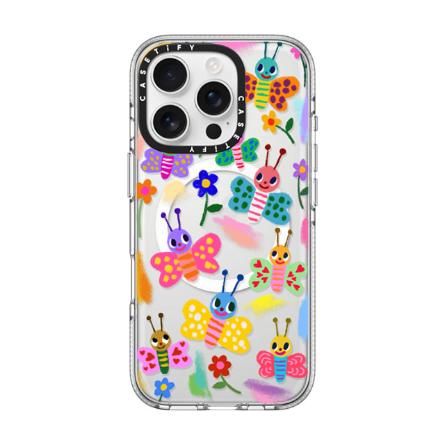 I Scream Colour x CASETiFY iPhone 16 Pro Case Floral,Butterfly クリア クリア ケース MagSafe対応 Butterflies Mother's Day I Scream Colour x CASETiFY iPhone 16 Pro Case Floral,Butterfly クリア クリア ケース MagSafe対応 Butterflies Mother's Day