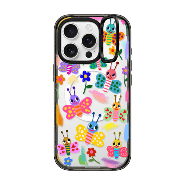 I Scream Colour x CASETiFY iPhone 16 Pro Case Floral,Butterfly Black インパクトリングスタンドケース MagSafe対応 Butterflies Mother's Day I Scream Colour x CASETiFY iPhone 16 Pro Case Floral,Butterfly Black インパクトリングスタンドケース MagSafe対応 Butterflies Mother's Day