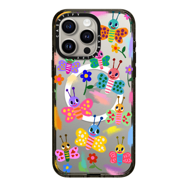 I Scream Colour x CASETiFY iPhone 15 Pro Max Case Floral,Butterfly Black Impact Case MagSafe Compatible Butterflies Mother's Day I Scream Colour x CASETiFY iPhone 15 Pro Max Case Floral,Butterfly Black Impact Case MagSafe Compatible Butterflies Mother's Day