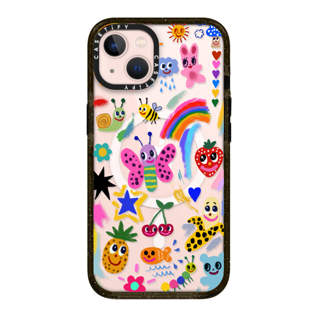 I Scream Colour x CASETiFY iPhone 13 ケース ブラック インパクトケース MagSafe対応 Good vibes