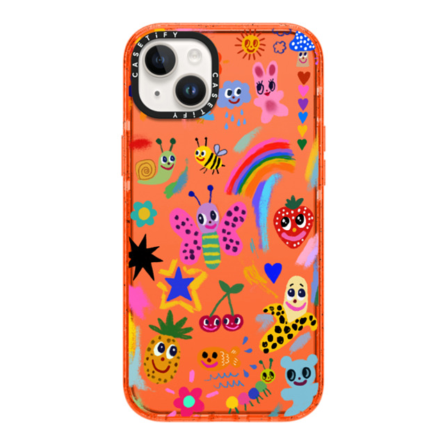 I Scream Colour x CASETiFY iPhone 14 Plus Case オレンジ Impact Case Good vibes I Scream Colour x CASETiFY iPhone 14 Plus Case オレンジ Impact Case Good vibes
