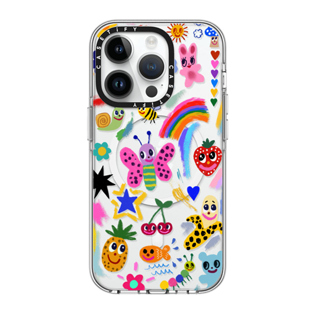 I Scream Colour x CASETiFY iPhone 14 Pro ケース クリア クリア ケース MagSafe対応 Good vibes