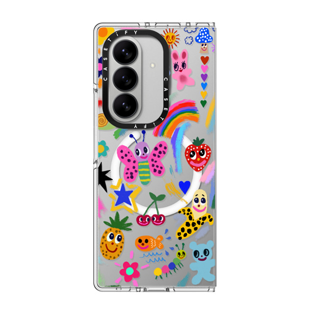 I Scream Colour x CASETiFY Galaxy Z Fold7 ケース Sticker,Butterfly クリア マグネット式 インパクトケース Good vibes I Scream Colour x CASETiFY Galaxy Z Fold7 ケース Sticker,Butterfly クリア マグネット式 インパクトケース Good vibes