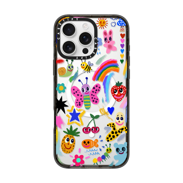 I Scream Colour x CASETiFY iPhone 16 Pro Max ケース ブラック インパクトケース MagSafe対応 Good vibes