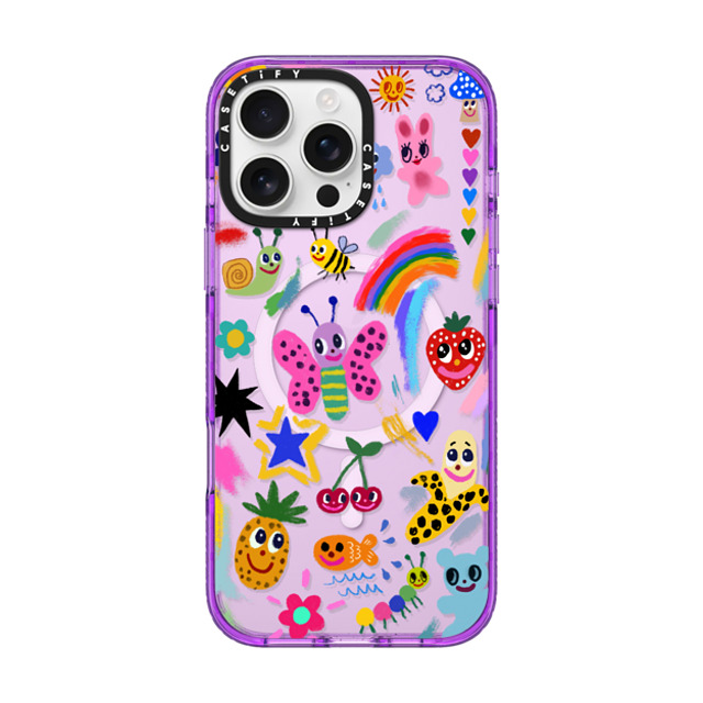 I Scream Colour x CASETiFY iPhone 16 Pro Max Case パープル Impact Case MagSafe Compatible Good vibes I Scream Colour x CASETiFY iPhone 16 Pro Max Case パープル Impact Case MagSafe Compatible Good vibes