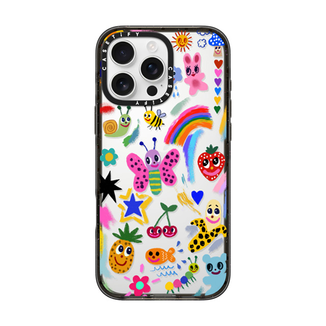 I Scream Colour x CASETiFY iPhone 16 Pro Max ケース ブラック インパクトケース Good vibes