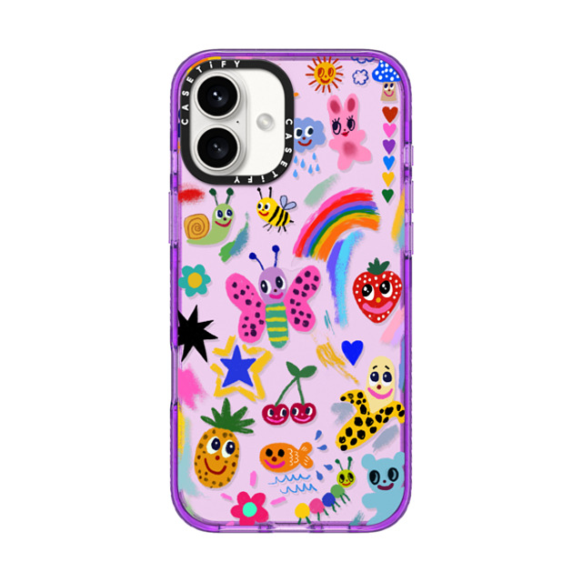 I Scream Colour x CASETiFY iPhone 16 Plus Case パープル Impact Case Good vibes I Scream Colour x CASETiFY iPhone 16 Plus Case パープル Impact Case Good vibes