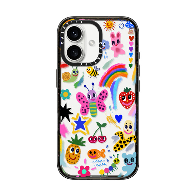 I Scream Colour x CASETiFY iPhone 16 ケース ブラック インパクトケース Good vibes