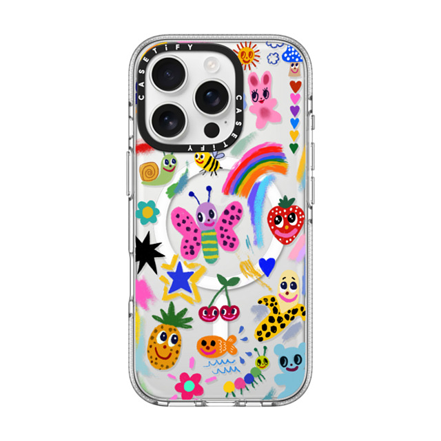 I Scream Colour x CASETiFY iPhone 16 Pro ケース クリア クリア ケース MagSafe対応 Good vibes