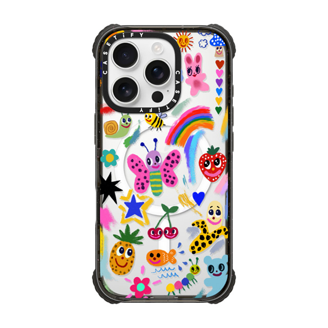 I Scream Colour x CASETiFY iPhone 16 Pro Case Black ウルトラ インパクトケース MagSafe 対応 Good vibes I Scream Colour x CASETiFY iPhone 16 Pro Case Black ウルトラ インパクトケース MagSafe 対応 Good vibes