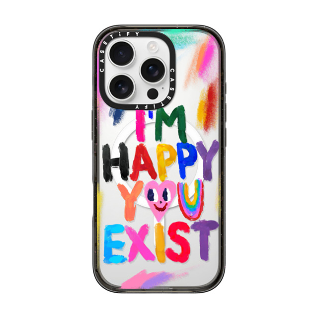 I Scream Colour x CASETiFY iPhone 16 Pro Case Heart,Cartoon Black Impact Case MagSafe Compatible Happy you exist Back to School I Scream Colour x CASETiFY iPhone 16 Pro Case Heart,Cartoon Black Impact Case MagSafe Compatible Happy you exist Back to School