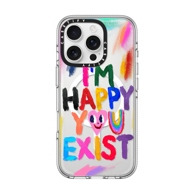 I Scream Colour x CASETiFY iPhone 16 Pro ケース Heart,Cartoon クリア クリア ケース MagSafe対応 Happy you exist Back to School I Scream Colour x CASETiFY iPhone 16 Pro ケース Heart,Cartoon クリア クリア ケース MagSafe対応 Happy you exist Back to School