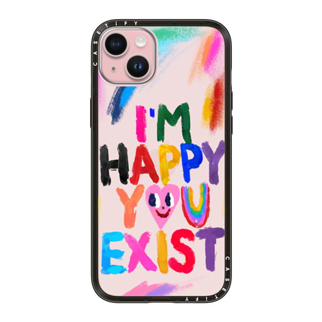 I Scream Colour x CASETiFY iPhone 15 Plus Case Heart,Cartoon Black インパクトライトケース Happy you exist Father's Day I Scream Colour x CASETiFY iPhone 15 Plus Case Heart,Cartoon Black インパクトライトケース Happy you exist Father's Day