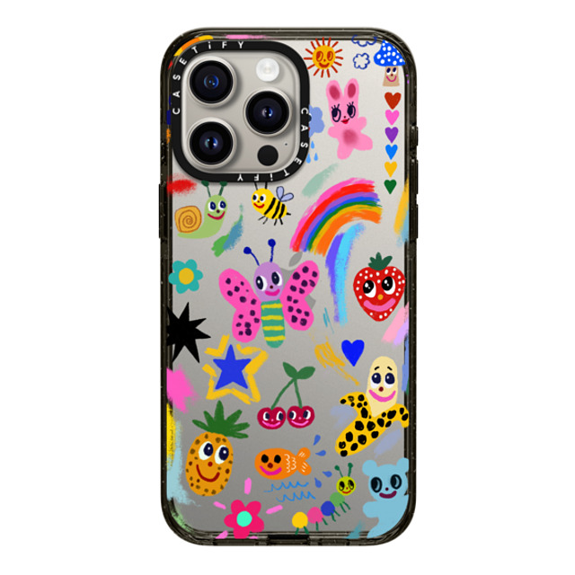 I Scream Colour x CASETiFY iPhone 15 Pro Max ケース ブラック インパクトケース Good vibes