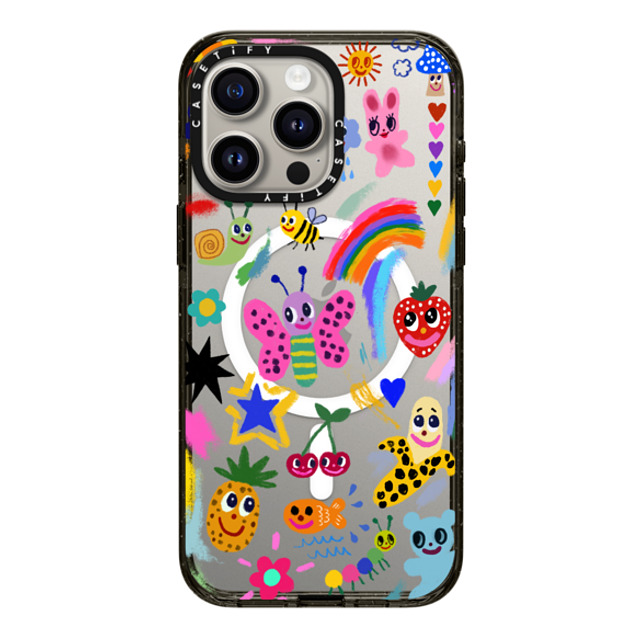 I Scream Colour x CASETiFY iPhone 15 Pro Max ケース ブラック インパクトケース MagSafe対応 Good vibes