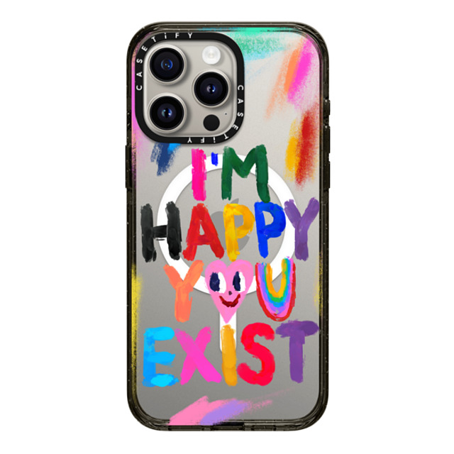 I Scream Colour x CASETiFY iPhone 15 Pro Max Case Heart,Cartoon Black Impact Case MagSafe Compatible Happy you exist Back to School I Scream Colour x CASETiFY iPhone 15 Pro Max Case Heart,Cartoon Black Impact Case MagSafe Compatible Happy you exist Back to School