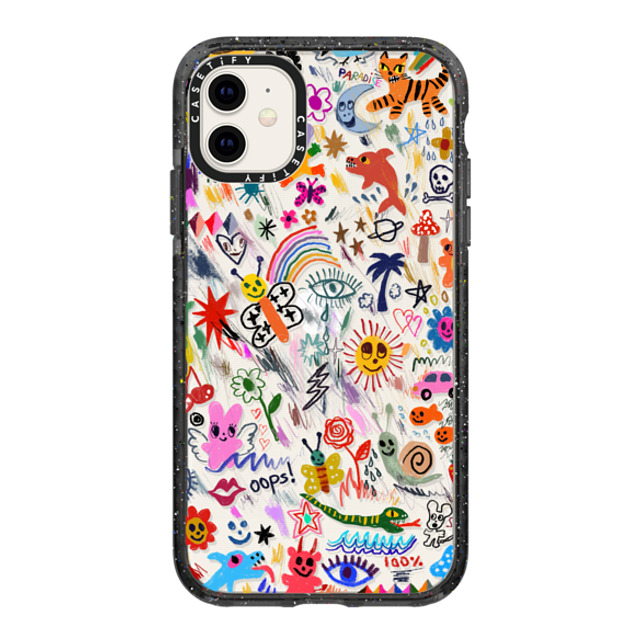 I Scream Colour x CASETiFY iPhone 11 ケース ブラック インパクトケース Wild paradise