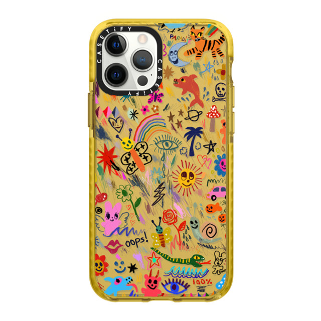 I Scream Colour x CASETiFY iPhone 12 Pro Max Case Sticker,Heart イエロー インパクトケース Wild paradise Mother's Day I Scream Colour x CASETiFY iPhone 12 Pro Max Case Sticker,Heart イエロー インパクトケース Wild paradise Mother's Day