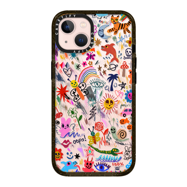 I Scream Colour x CASETiFY iPhone 13 ケース ブラック インパクトケース Wild paradise