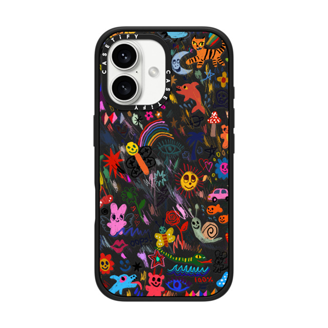 I Scream Colour x CASETiFY iPhone 16 ケース マットブラック インパクトケース MagSafe対応 Wild paradise