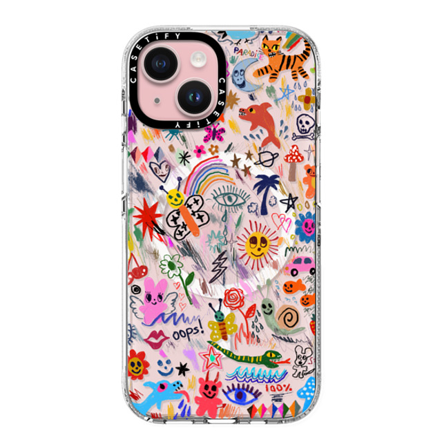 I Scream Colour x CASETiFY iPhone 15 ケース クリア クリア ケース MagSafe対応 Wild paradise