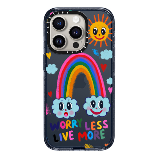 I Scream Colour x CASETiFY iPhone 15 Pro Case Summer,Heart Classic Blue Impact Case Worry less, live more Back to School I Scream Colour x CASETiFY iPhone 15 Pro Case Summer,Heart Classic Blue Impact Case Worry less, live more Back to School