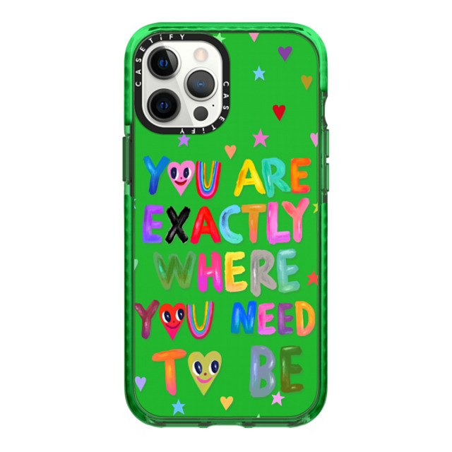 I Scream Colour x CASETiFY iPhone 12 Pro Max ケース グリーン インパクトケース You are exactly where you need to be