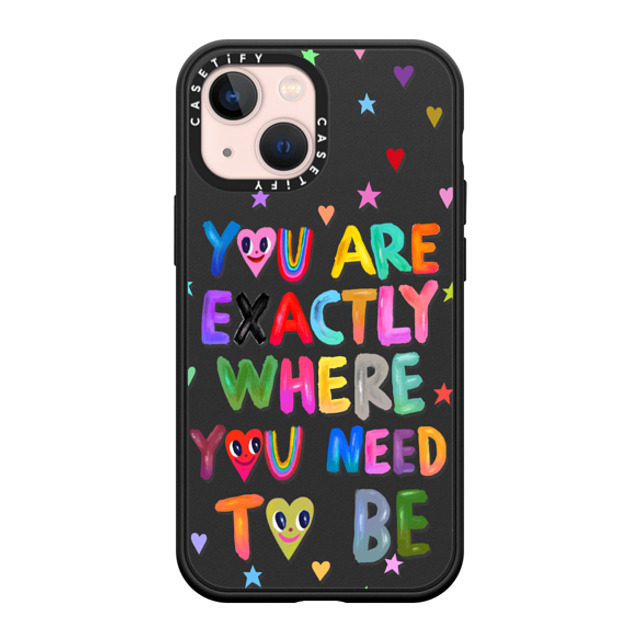I Scream Colour x CASETiFY iPhone 13 Mini ケース Heart,Cartoon マットブラック インパクトケース You are exactly where you need to be Father's Day I Scream Colour x CASETiFY iPhone 13 Mini ケース Heart,Cartoon マットブラック インパクトケース You are exactly where you need to be Father's Day