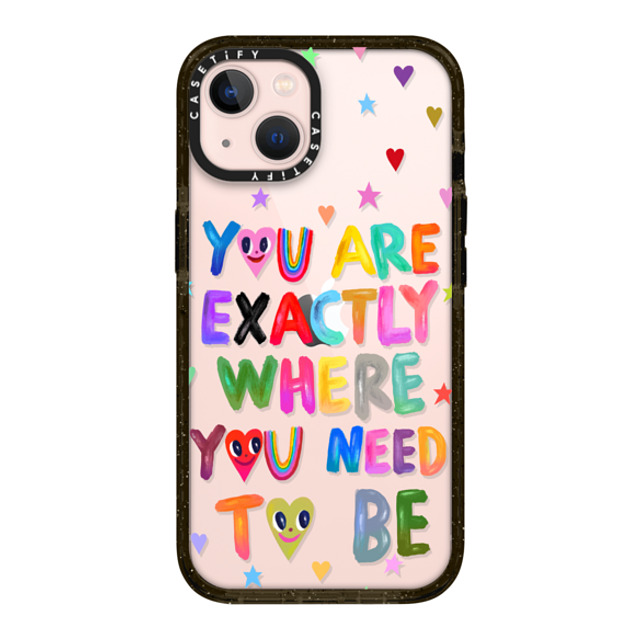 I Scream Colour x CASETiFY iPhone 13 ケース ブラック インパクトケース You are exactly where you need to be