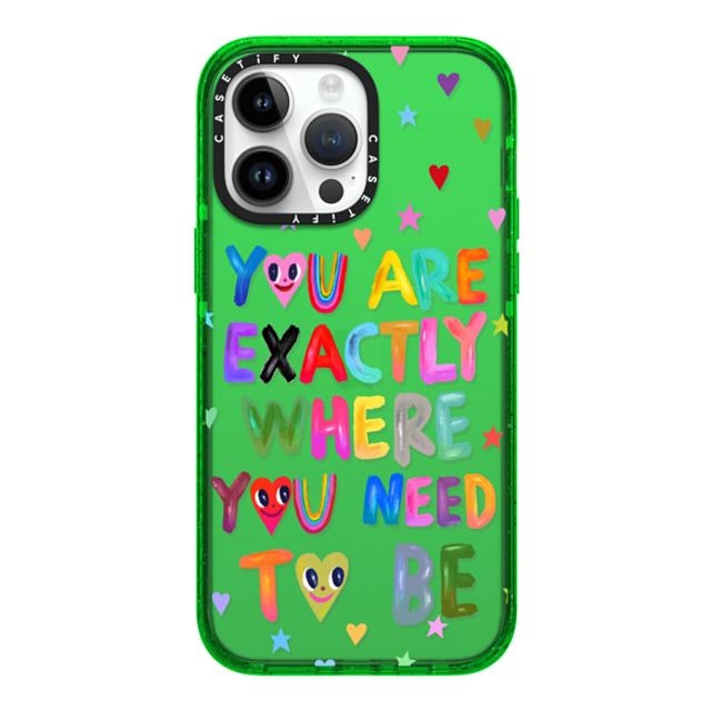 I Scream Colour x CASETiFY iPhone 14 Pro Max Case Heart,Cartoon グリーン Impact Case You are exactly where you need to be Back to School I Scream Colour x CASETiFY iPhone 14 Pro Max Case Heart,Cartoon グリーン Impact Case You are exactly where you need to be Back to School