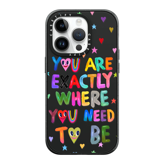 I Scream Colour x CASETiFY iPhone 14 Pro ケース マットブラック インパクトケース MagSafe対応 You are exactly where you need to be