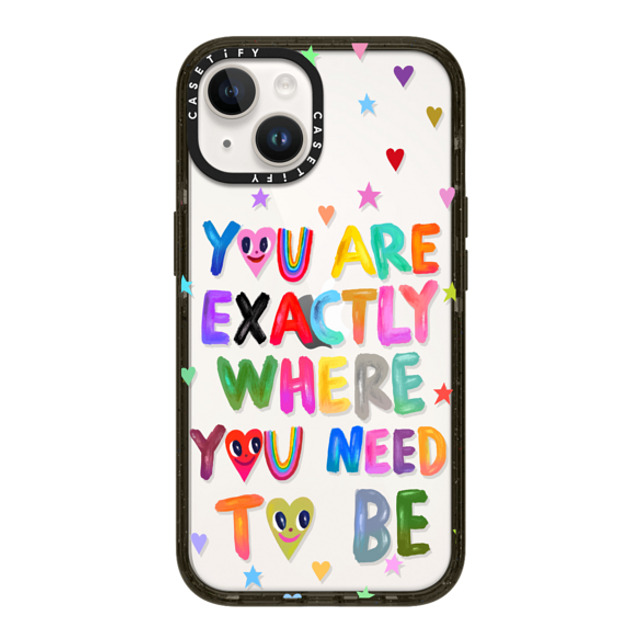 I Scream Colour x CASETiFY iPhone 14 ケース ブラック インパクトケース You are exactly where you need to be