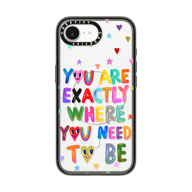 I Scream Colour x CASETiFY iPhone 16e Case Heart,Cartoon Black Impact Case MagSafe Compatible You are exactly where you need to be Back to School I Scream Colour x CASETiFY iPhone 16e Case Heart,Cartoon Black Impact Case MagSafe Compatible You are exactly where you need to be Back to School