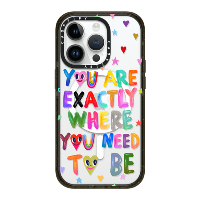 I Scream Colour x CASETiFY iPhone 14 Pro ケース ブラック インパクトケース MagSafe対応 You are exactly where you need to be