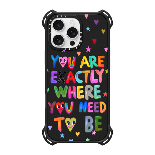 I Scream Colour x CASETiFY iPhone 16 Pro Max ケース マットブラック バウンスケース You are exactly where you need to be