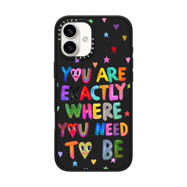 I Scream Colour x CASETiFY iPhone 16 Plus Case Matte Black Impact Case MagSafe Compatible You are exactly where you need to be I Scream Colour x CASETiFY iPhone 16 Plus Case Matte Black Impact Case MagSafe Compatible You are exactly where you need to be