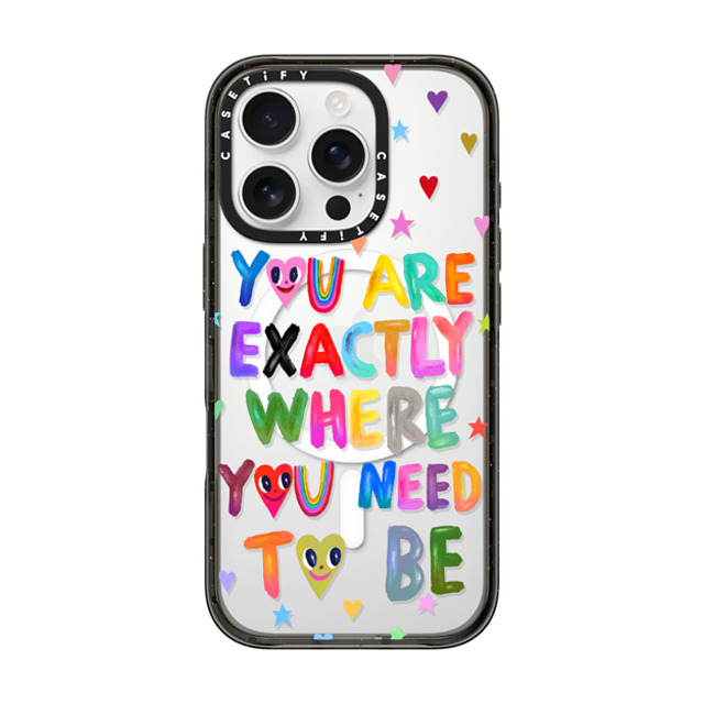 I Scream Colour x CASETiFY iPhone 16 Pro ケース ブラック インパクトケース MagSafe対応 You are exactly where you need to be