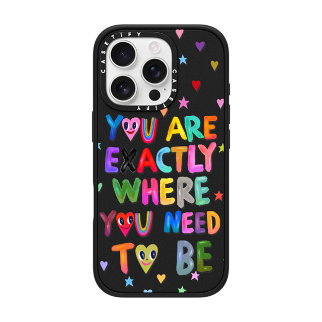 I Scream Colour x CASETiFY iPhone 16 Pro ケース マットブラック インパクトケース MagSafe対応 You are exactly where you need to be