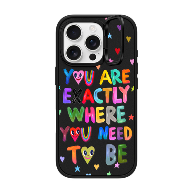 I Scream Colour x CASETiFY iPhone 16 Pro ケース マットブラック インパクトリングスタンドケース MagSafe対応 You are exactly where you need to be