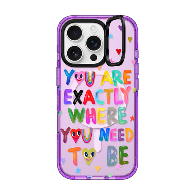 I Scream Colour x CASETiFY iPhone 16 Pro ケース パープル インパクトリングスタンドケース MagSafe対応 You are exactly where you need to be