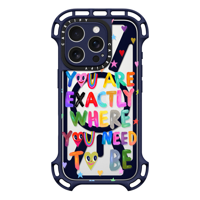 I Scream Colour x CASETiFY iPhone 16 Pro ケース インディゴ ウルトラ バウンスケース MagSafe対応 You are exactly where you need to be