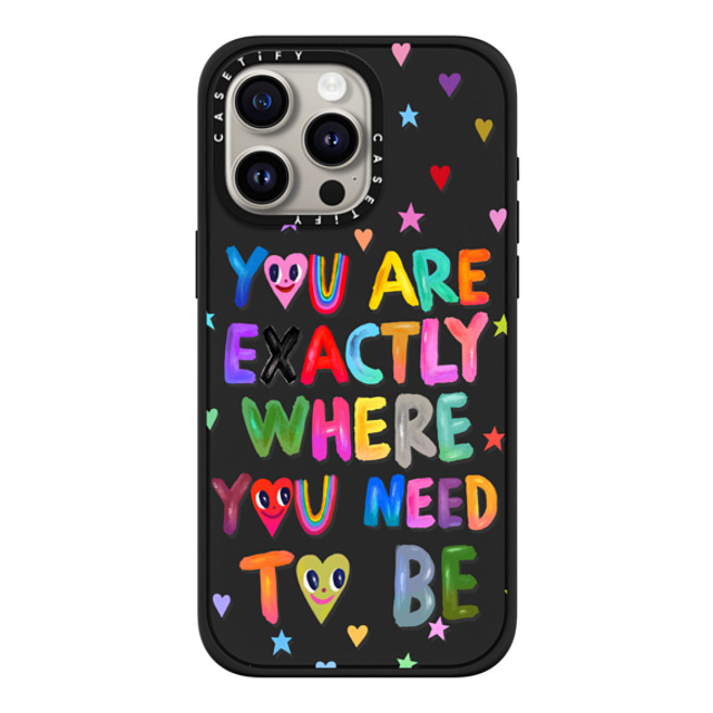 I Scream Colour x CASETiFY iPhone 15 Pro Max ケース マットブラック インパクトケース MagSafe対応 You are exactly where you need to be