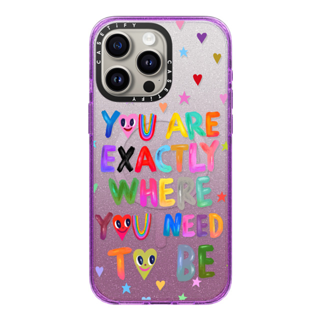I Scream Colour x CASETiFY iPhone 15 Pro Max Case Heart,Cartoon Glitter Purple インパクトケース MagSafe対応 You are exactly where you need to be Mother's Day I Scream Colour x CASETiFY iPhone 15 Pro Max Case Heart,Cartoon Glitter Purple インパクトケース MagSafe対応 You are exactly where you need to be Mother's Day
