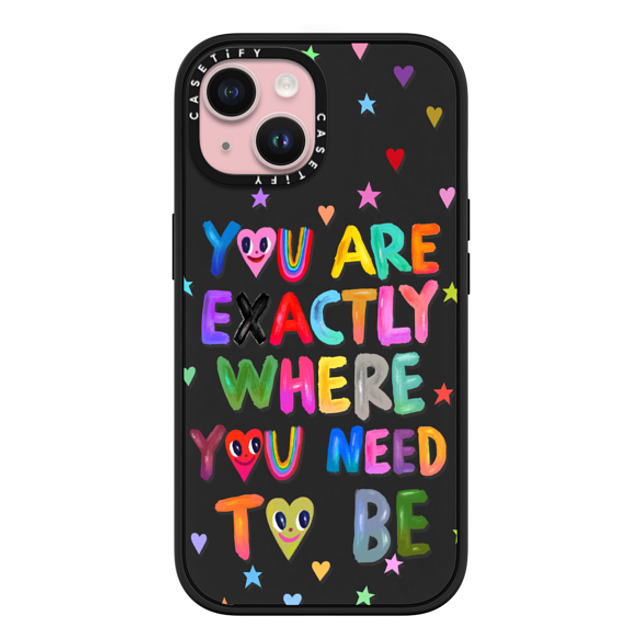 I Scream Colour x CASETiFY iPhone 15 ケース マットブラック インパクトケース MagSafe対応 You are exactly where you need to be